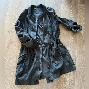 Cecico Black Thin Light Trench Coat for Women